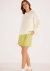 MINKPINK Luna Zig Zag Knit Jumper- Ivory ***FINAL SALE***-Hand In Pocket