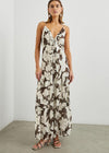 Rails Boa Dress- Mocha Floral-Hand In Pocket