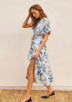 Tiffany Love Letter Buckle Maxi Dress- Blue-Hand In Pocket