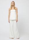 French Connection Azra Twill Strapless Top- Cream-Hand In Pocket