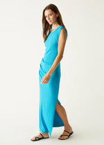 Michael Stars Calliope Extended Sleeve Maxi Dress- Corsica-Hand In Pocket