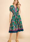 Khiara Floral Midi Dress ***FINAL SALE***-Hand In Pocket