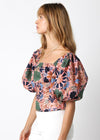 Melanie Puff Sleeve Top- Deep Blush Multi ***FINAL SALE***-Hand In Pocket