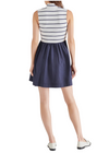 Steve Madden Lyon Dress- Navy Stripe-Hand In Pocket