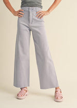 Drew Straight Wide Leg Denim- Perwinkle ***FINAL SALE***-Hand In Pocket