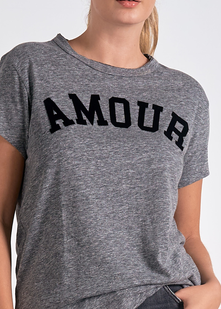 Elan Crew Neck Top- Grey Amour ***FINAL SALE***-Hand In Pocket