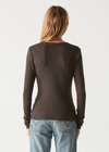 Zola Long Sleeve Crew Tee - Java-Hand In Pocket