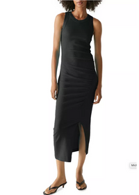 Michael Stars Tala Midi Dress - Black-Hand In Pocket