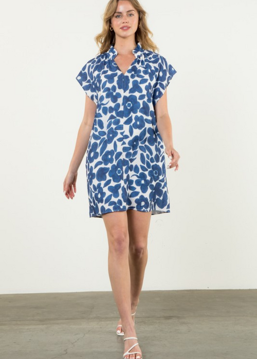 THML Midsummer Flower Print Dress-Hand In Pocket