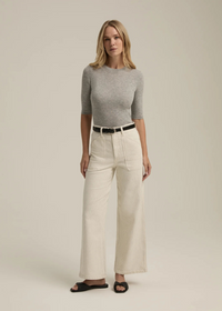 Favorite Daughter Mischa Utility Pant- Newport-Hand In Pocket