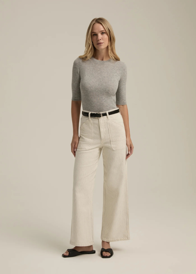 Favorite Daughter Mischa Utility Pant- Newport-Hand In Pocket