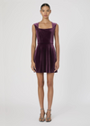 French Connection Square Neck Velvet Dress- Burgandy ***FINAL SALE***-Hand In Pocket