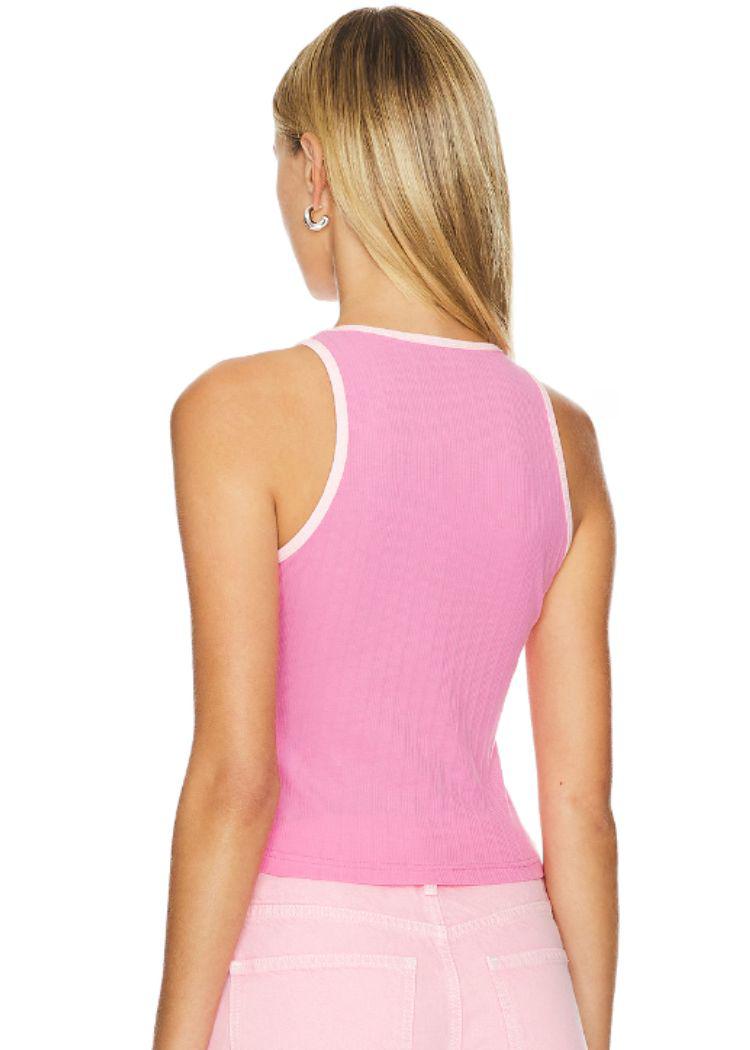 MINKPINK Ziva Contrast Tank- Pink ***FINAL SALE***-Hand In Pocket