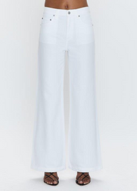 Pistola Jadyn Pant - Vivid White-Hand In Pocket