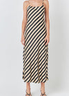 Blaire Stripped Maxi Slip Dress-Hand In Pocket