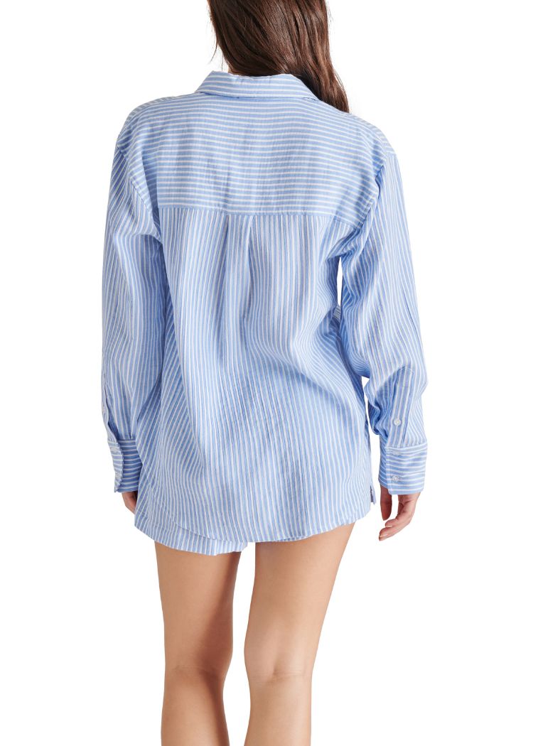 Steve Madden Juna Top- Blue-Hand In Pocket