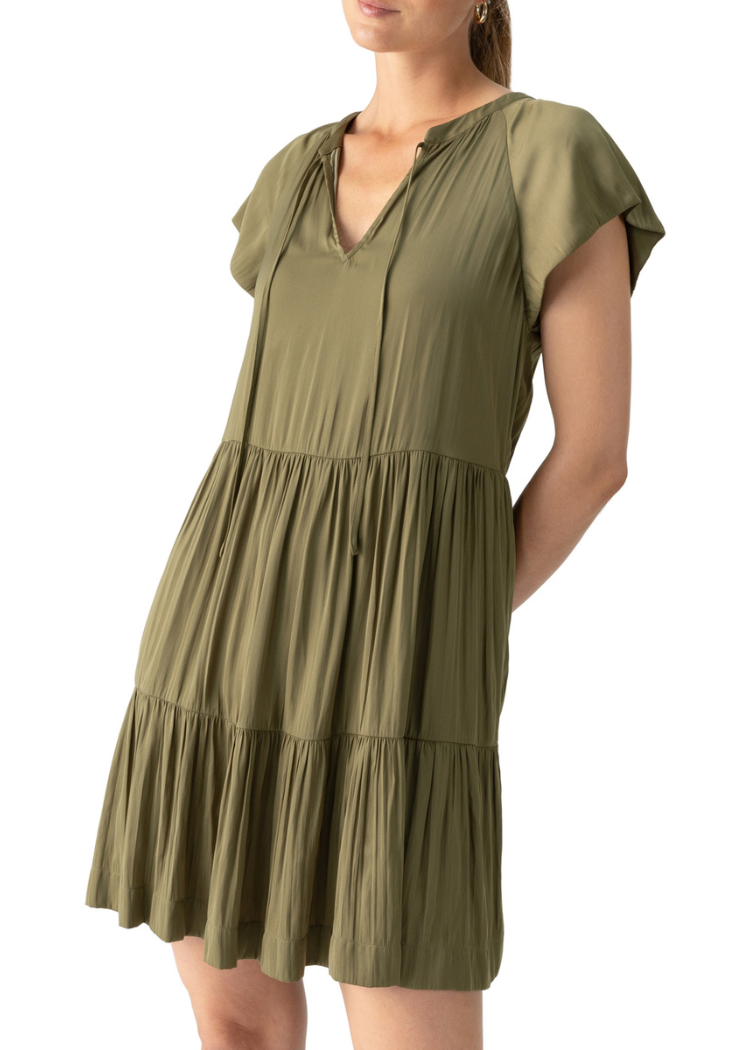 Sanctuary Modern Babydoll Dress- Burnt Olive ***FINAL SALE***-Hand In Pocket