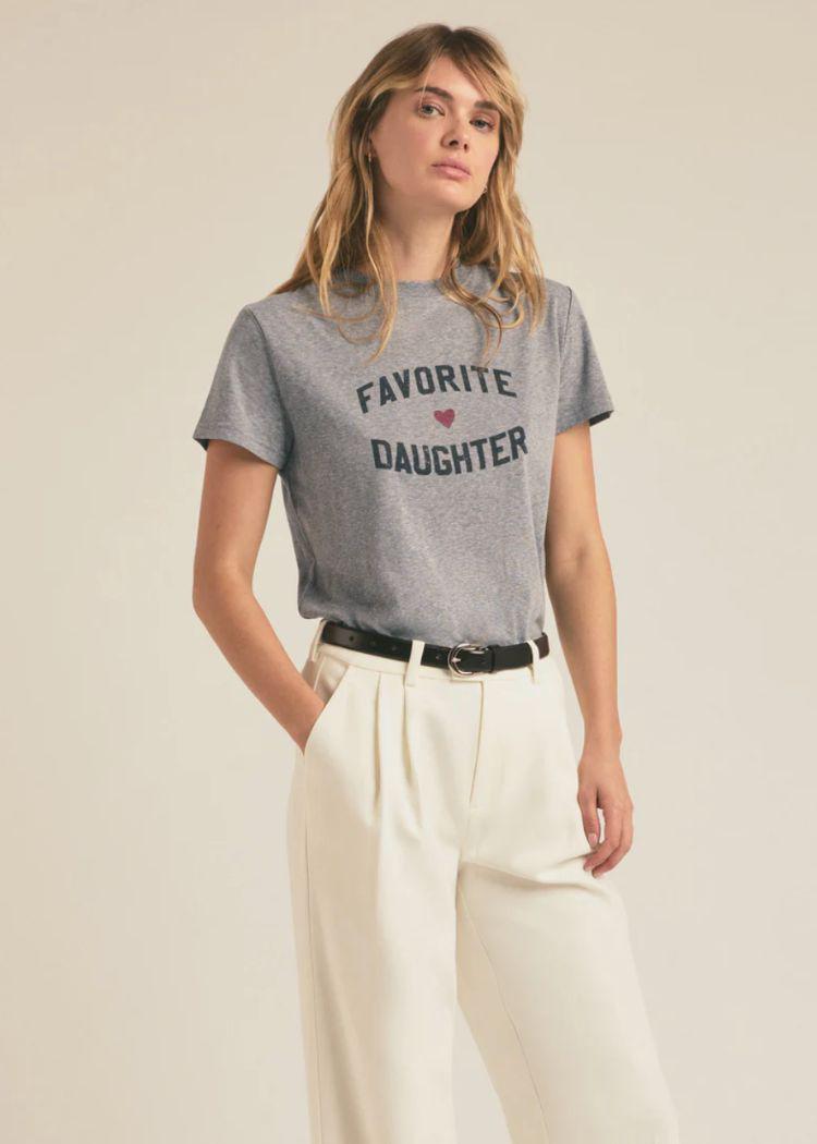 Favorite Daughter Tee - Heather Grey-Hand In Pocket