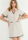 THML Jocelyn Dress- Cream ***FINAL SALE***-Hand In Pocket