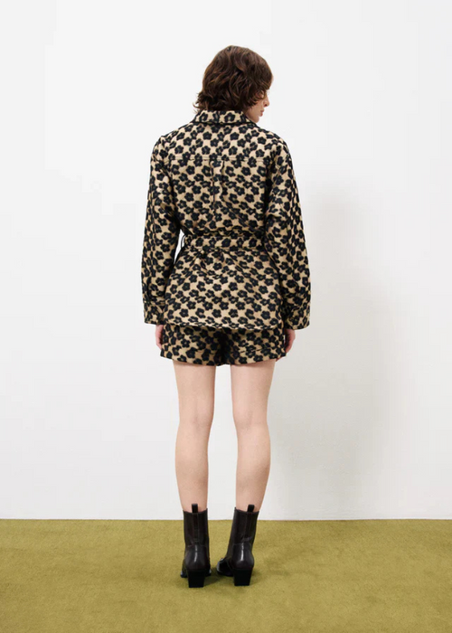 FRNCH Pandore Shirt Jacket- Leopard-Hand In Pocket