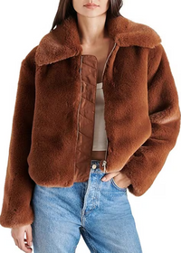 Steve Madden Juniper Coat - Nutmeg-Hand In Pocket