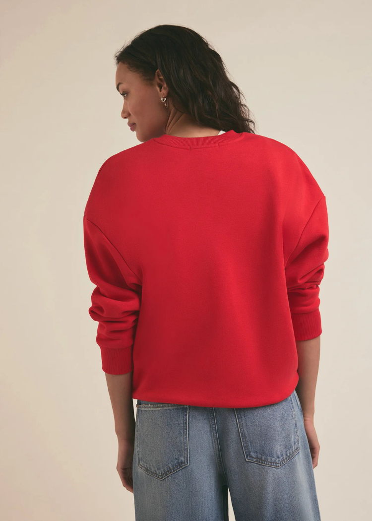 Favorite Daughter Collegiate Sweatshirt- Haute Rouge