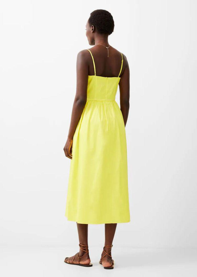 French Connection Florida Strappy Midi Dress- Blazing Yellow ***FINAL SALE***-Hand In Pocket