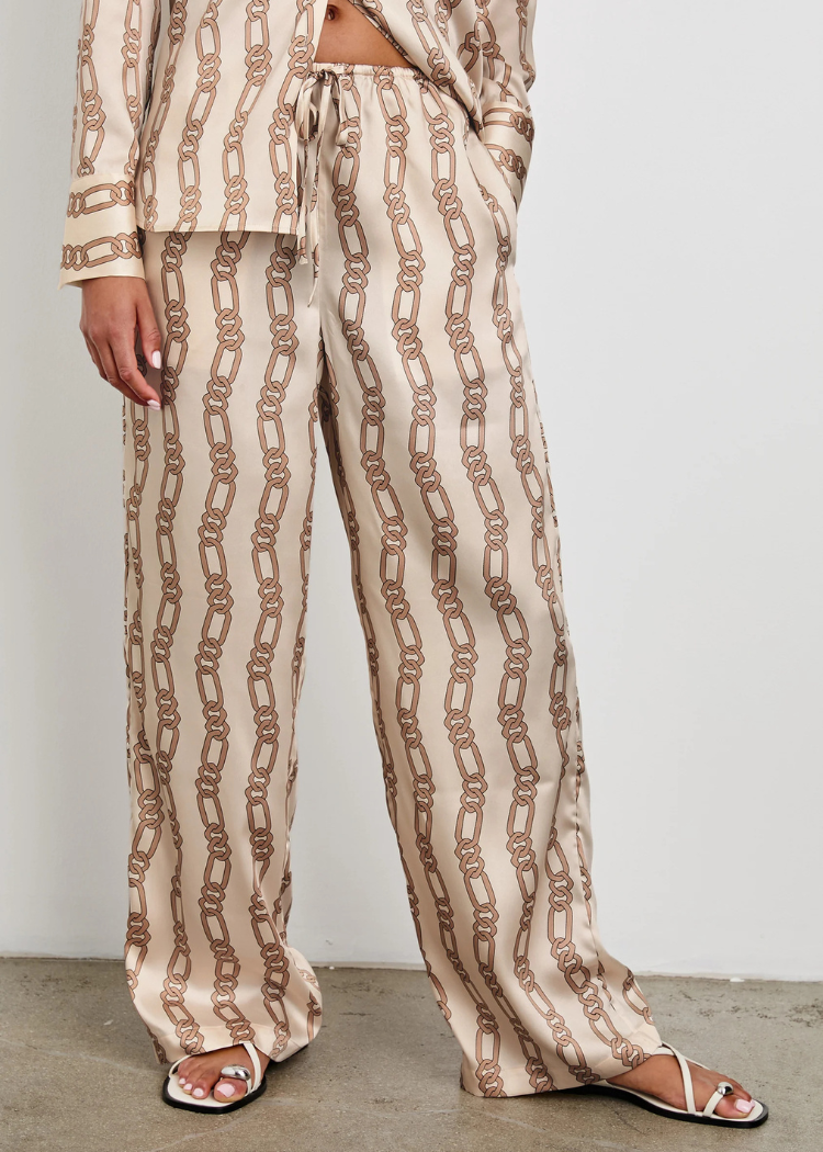 Rails Damani Pants- Ivory Gold Link-Hand In Pocket