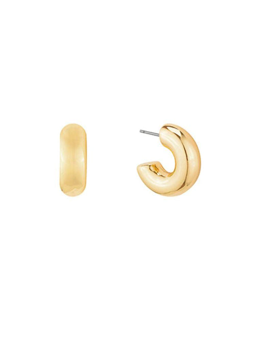 Kissa Tube Hoops-Gold-Hand In Pocket