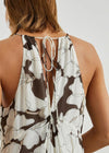 Rails Boa Dress- Mocha Floral-Hand In Pocket