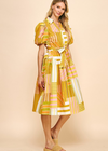 Sofia Dress - Yellow Multi-Hand In Pocket