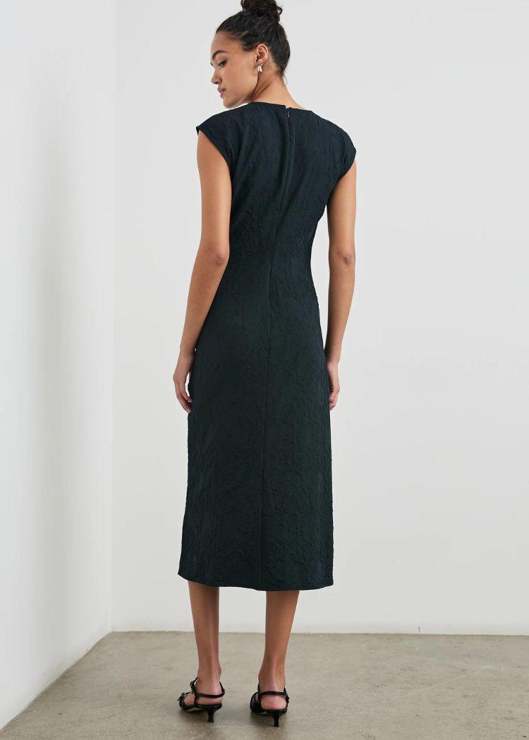 Rails Auren Dress- Black Jacquard-Hand In Pocket