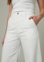 Joe's Jeans The Trixie Trouser w/ Wide Cuff- Optic White ***FINAL SALE***-Hand In Pocket