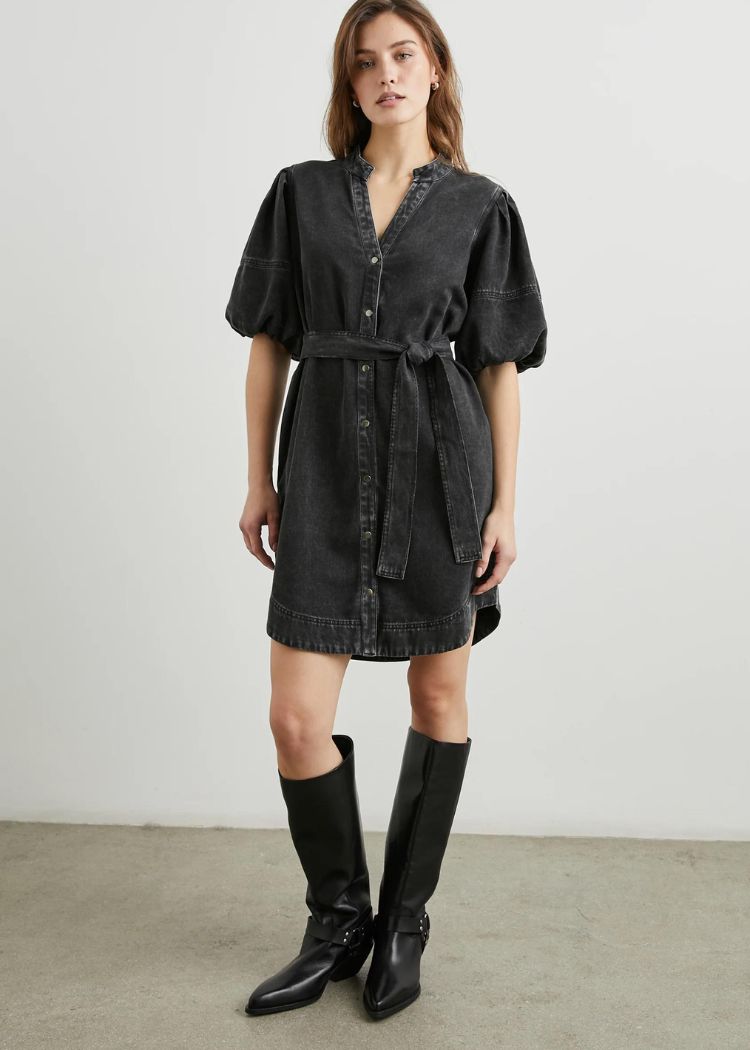 Rails Kingsley Dress- Faded Black-Hand In Pocket