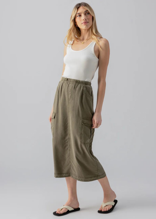 Sanctuary Parachute Skirt - Burnt Olive ***FINAL SALE***-Hand In Pocket