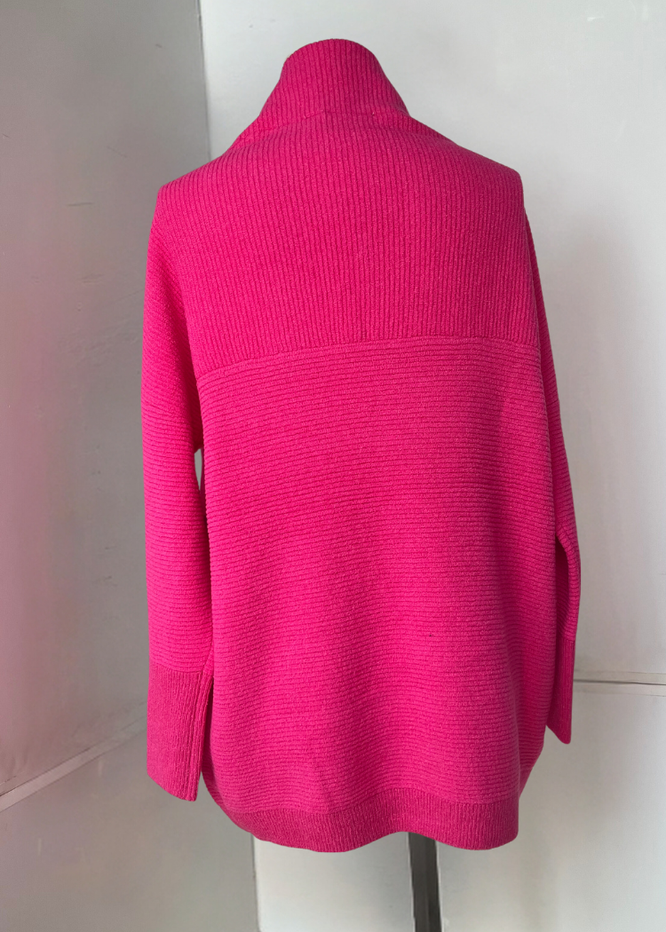 Nancy Ottoman Mockneck - Barbie Pink ***FINAL SALE***-Hand In Pocket