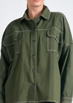 Elan Tanner Button Up Jacket- Olive ***FINAL SALE***-Hand In Pocket