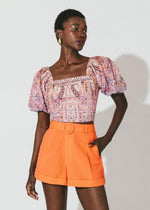 Cleobella Oscar Short - Tigerlily Orange ***FINAL SALE***-Hand In Pocket