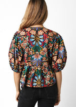 Averi Top- Black Multi-Hand In Pocket