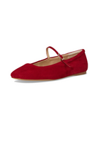 Dolce Vita Reyes Ballet Flat- Crimson Suede-Hand In Pocket