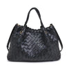 Urban Expressions Natalie Woven Tote-Black-Hand In Pocket