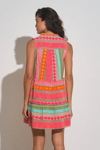 Elan Fulton Embroidered Dress-Hand In Pocket