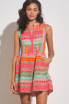 Elan Fulton Embroidered Dress-Hand In Pocket