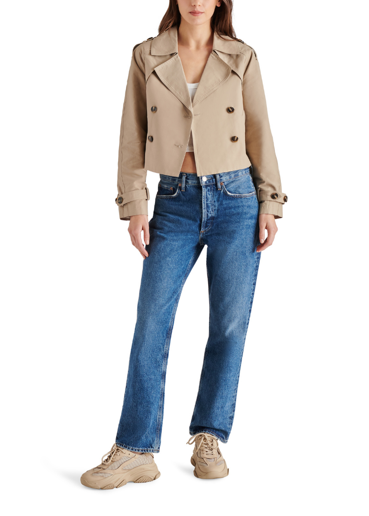 Steve Madden Sirus Jacket- Khaki-Hand In Pocket