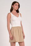 Elan Tricia Dress - Sand/ White