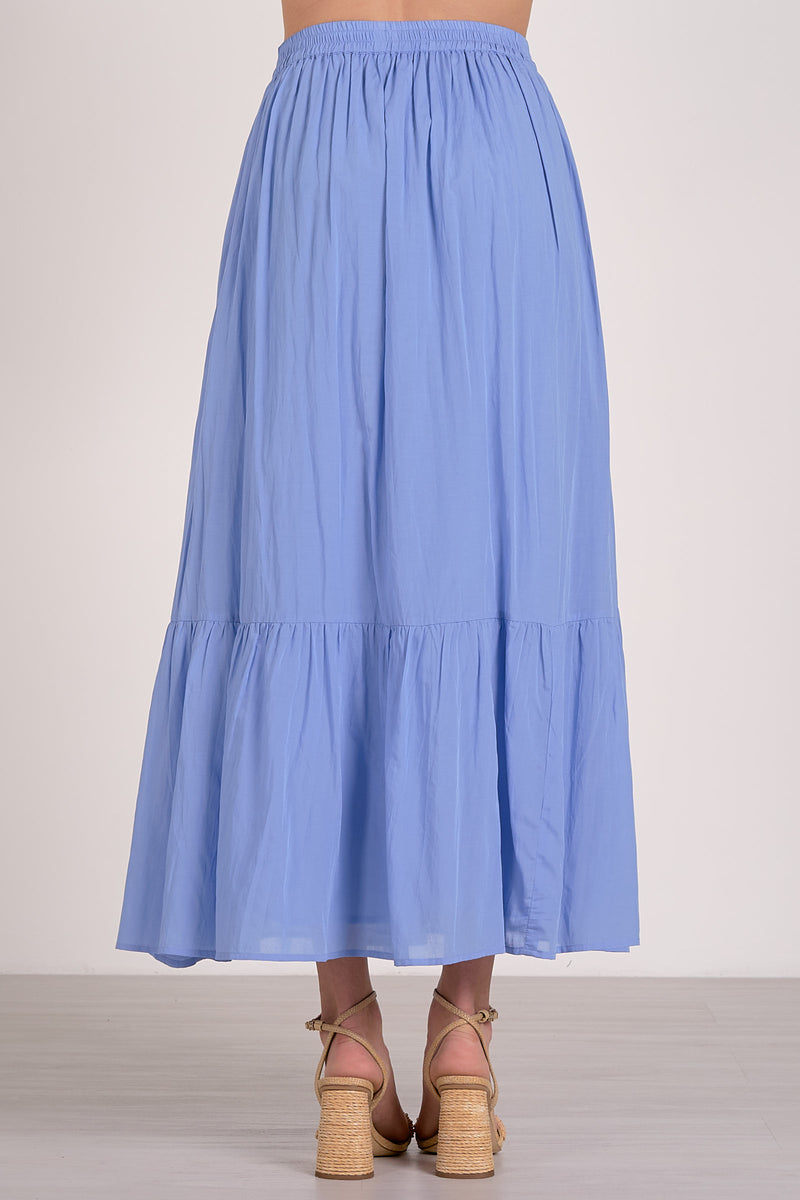 Elan Sammie Maxi Skirt - Blue-Hand In Pocket