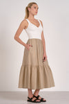 Elan Carolina Dress - Sand/ White-Hand In Pocket