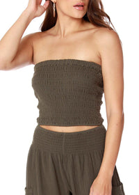 Bobi Smocked Tube Top-Troop-Hand In Pocket