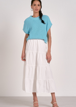 Elan Harper Midi Dress- White Aqua-Hand In Pocket