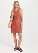 MINKPINK Carver Crochet Mini Dress - Rust/Pink-Hand In Pocket